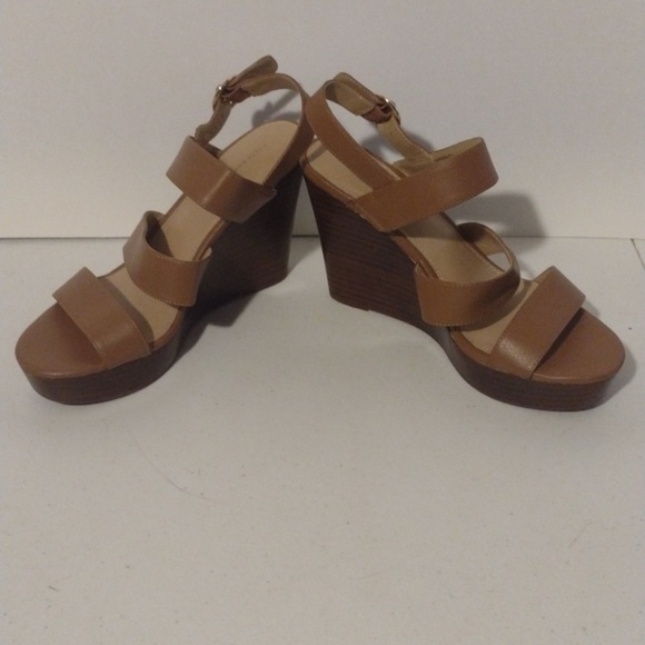 14th & Union Shoes - 14th & Union Narissa Slingback Wedge Sandal Cognac Brown Women’s Shoes  size 7.5